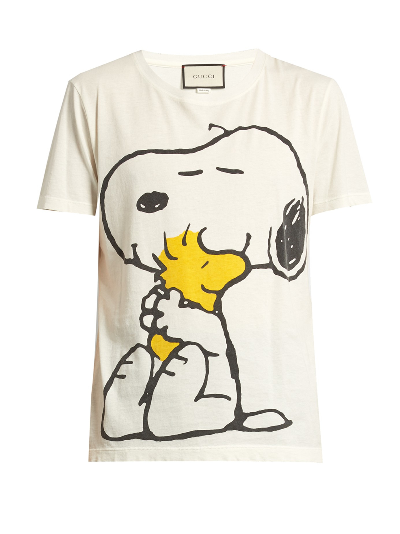 Lyst Gucci Snoopy And Woodstock Print Cotton T Shirt For Men